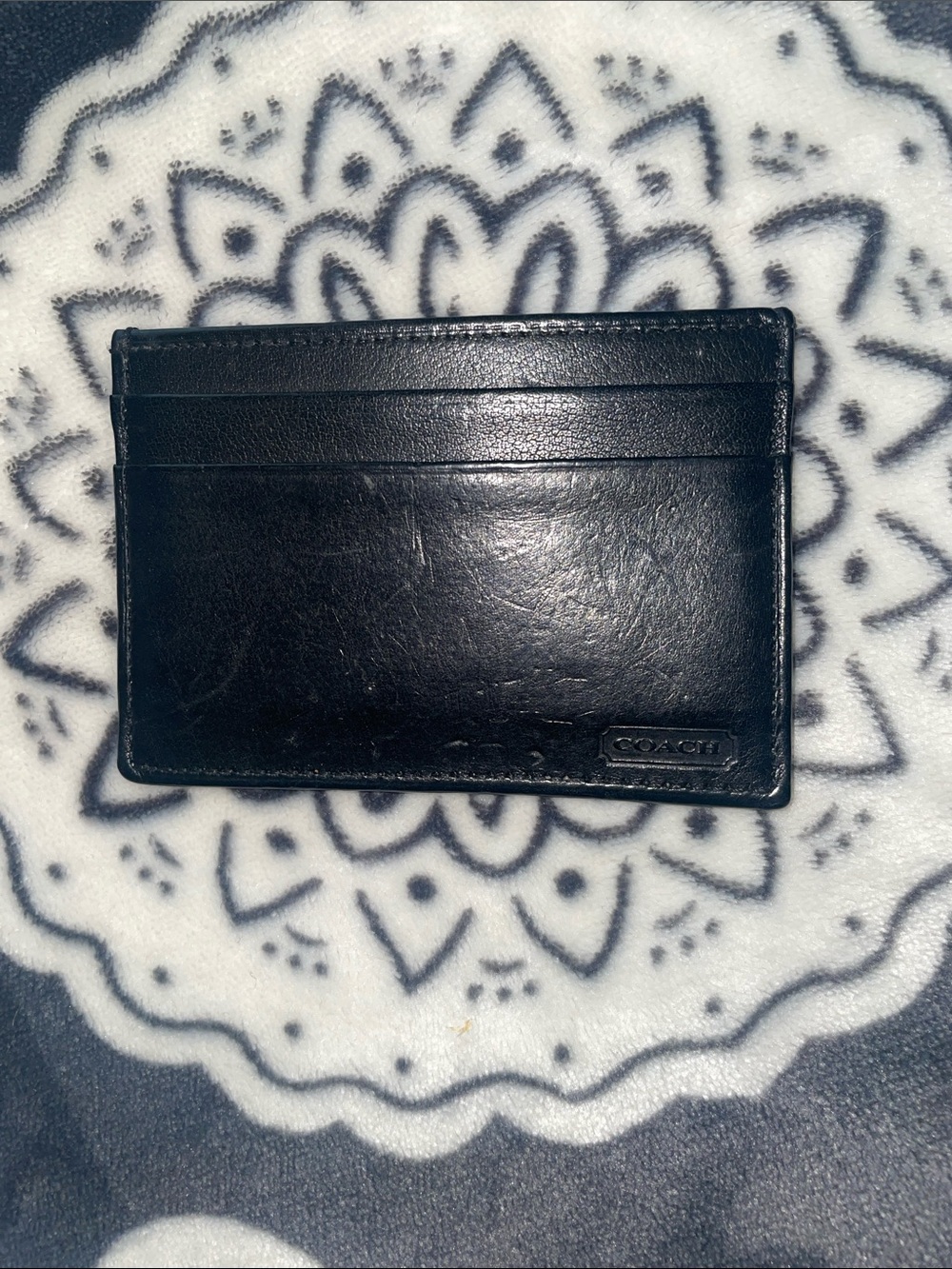 Coach Black Leather Slim Card wallet/Holder